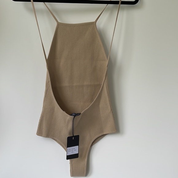 ZEYNEP ARCAY RIBBED BODYSUIT IN BEIGE size US4 - Picture 8 of 8